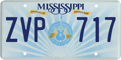MS license plate ZVP717