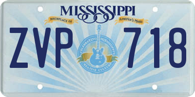 MS license plate ZVP718