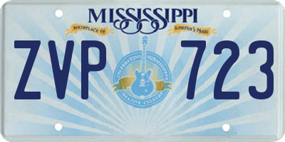 MS license plate ZVP723