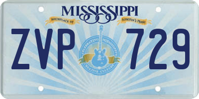 MS license plate ZVP729