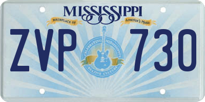 MS license plate ZVP730