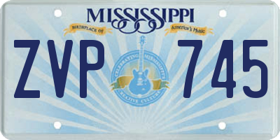 MS license plate ZVP745