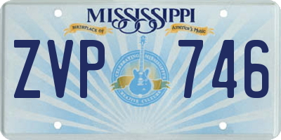 MS license plate ZVP746
