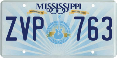 MS license plate ZVP763