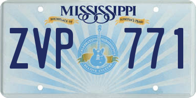 MS license plate ZVP771