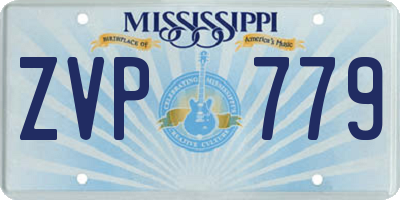 MS license plate ZVP779