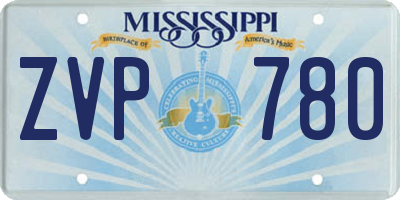 MS license plate ZVP780