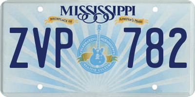 MS license plate ZVP782
