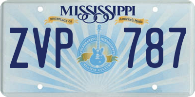 MS license plate ZVP787