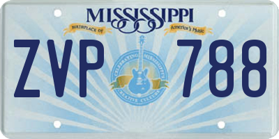 MS license plate ZVP788
