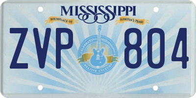 MS license plate ZVP804