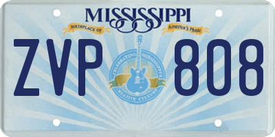 MS license plate ZVP808