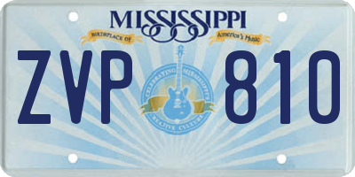 MS license plate ZVP810