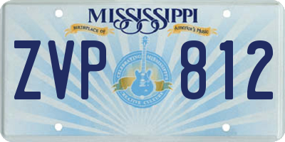 MS license plate ZVP812