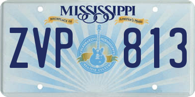 MS license plate ZVP813