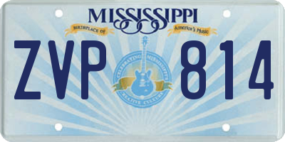 MS license plate ZVP814