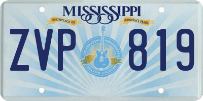 MS license plate ZVP819
