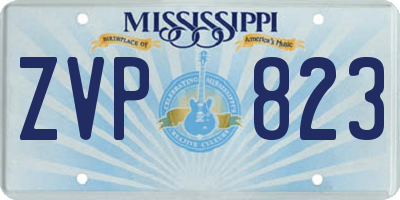 MS license plate ZVP823