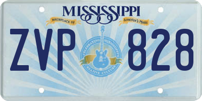 MS license plate ZVP828