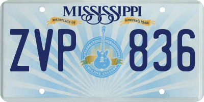 MS license plate ZVP836