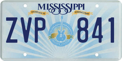 MS license plate ZVP841