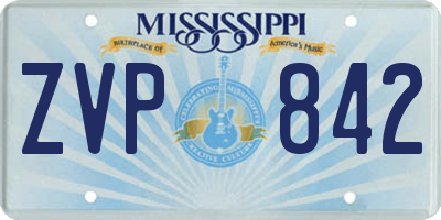MS license plate ZVP842