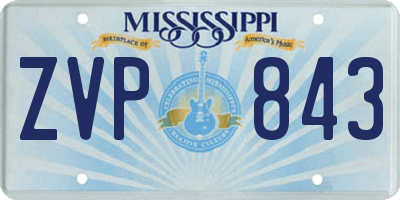 MS license plate ZVP843