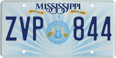 MS license plate ZVP844