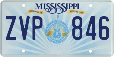 MS license plate ZVP846