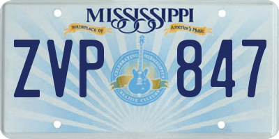 MS license plate ZVP847