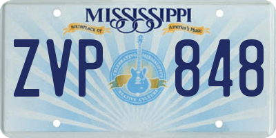 MS license plate ZVP848