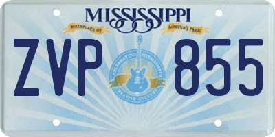 MS license plate ZVP855