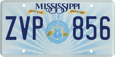 MS license plate ZVP856