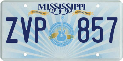 MS license plate ZVP857