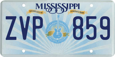 MS license plate ZVP859
