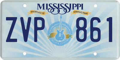 MS license plate ZVP861