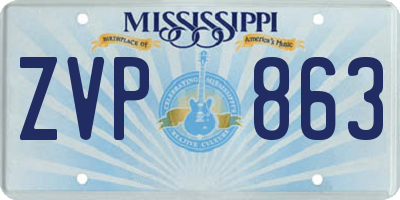 MS license plate ZVP863