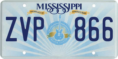 MS license plate ZVP866