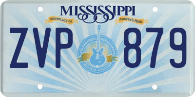 MS license plate ZVP879