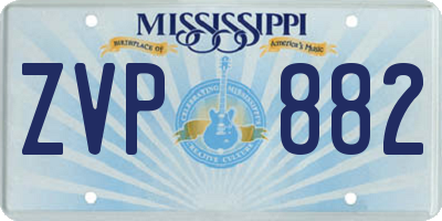 MS license plate ZVP882