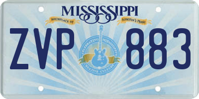 MS license plate ZVP883