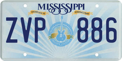 MS license plate ZVP886