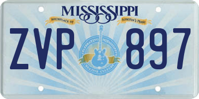 MS license plate ZVP897