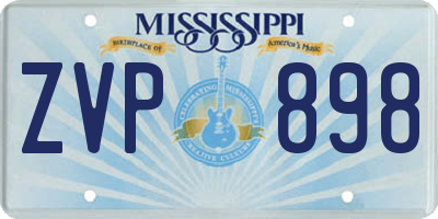 MS license plate ZVP898