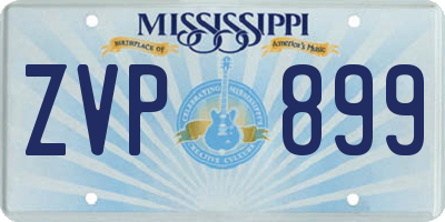 MS license plate ZVP899
