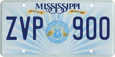 MS license plate ZVP900
