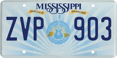 MS license plate ZVP903