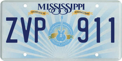 MS license plate ZVP911