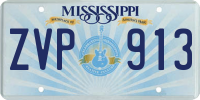 MS license plate ZVP913