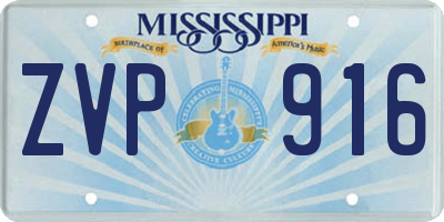 MS license plate ZVP916